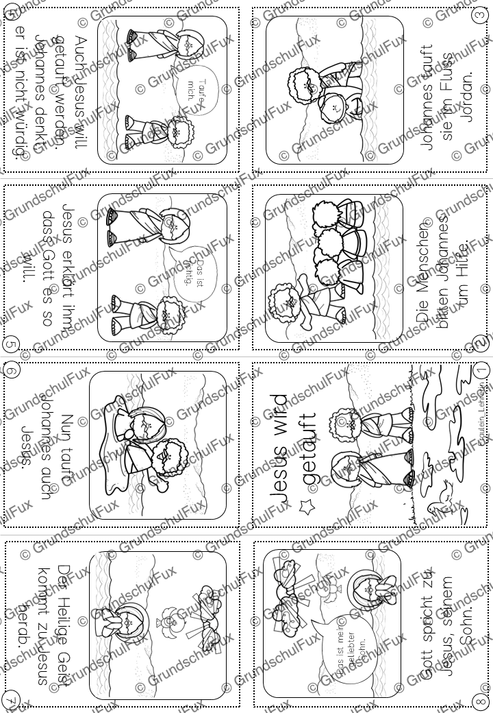 Taufe Arbeitsblatt Kl. 1-2 | Vorschauseite 16 von 16 | Arbeitsblatt, Bildkarten / Flash-Cards | Religion Klasse 1/2
