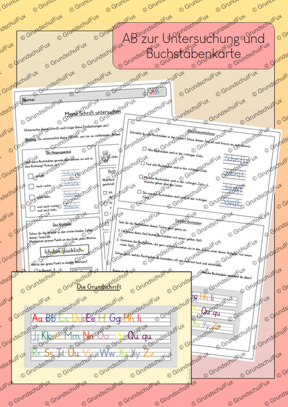 Handschrift untersuchen AB Kl. 2-3 | Vorschauseite 1 von 2 | Arbeitsblatt | Deutsch Klasse Klasse 2/Klasse 3
