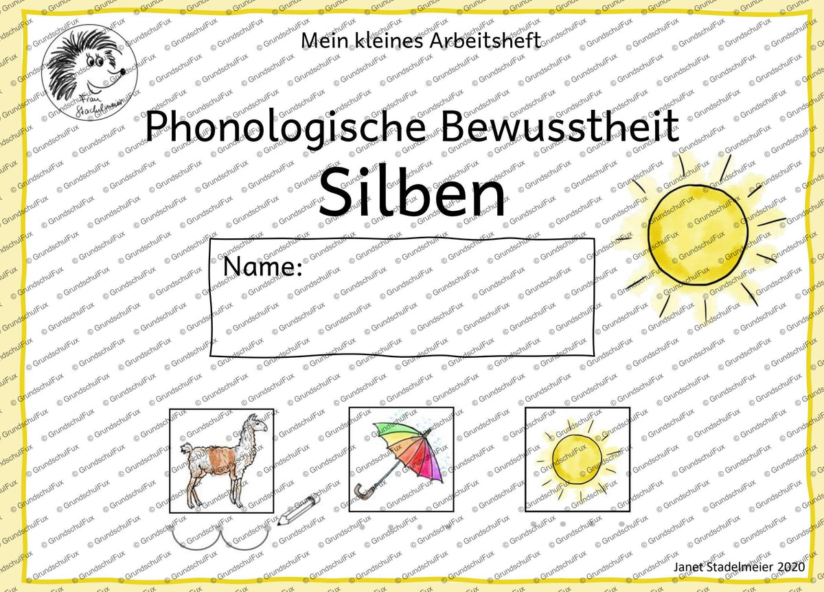 Silben Miniheft Kl. 0-1 | Vorschauseite 1 von 4 | Miniheft | Deutsch Klasse Vorschule/Klasse 1 | Anfangsunterricht