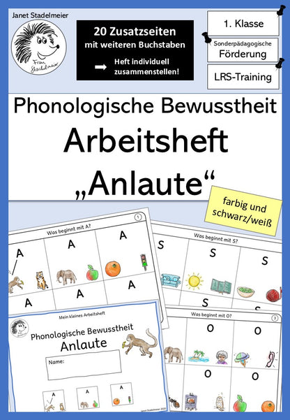 Anlaute Miniheft Kl. 1 | Cover | Miniheft | Deutsch Klasse Klasse 1/Vorschule | Anfangsunterricht
