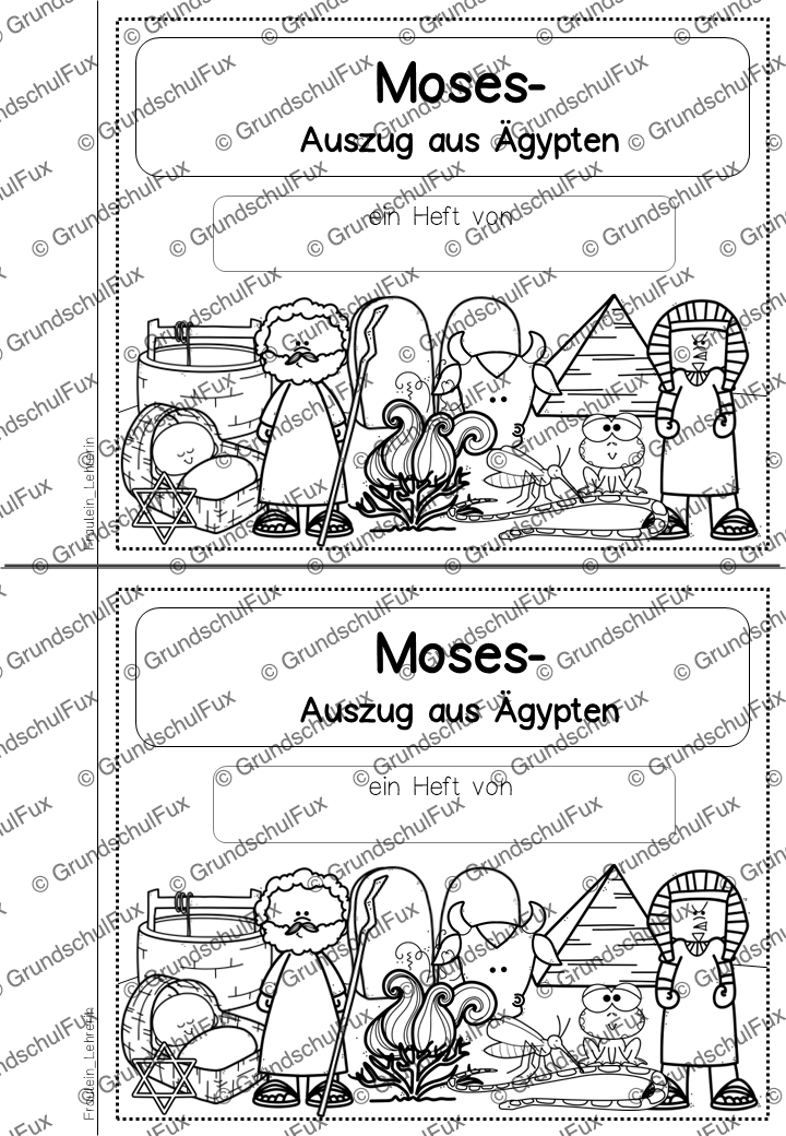 Moses Auszug Ägypten Arbeitsheft Kl. 3-4 | Vorschauseite 4 von 9 | Arbeitsblatt, Miniheft | Religion Klasse 3/4