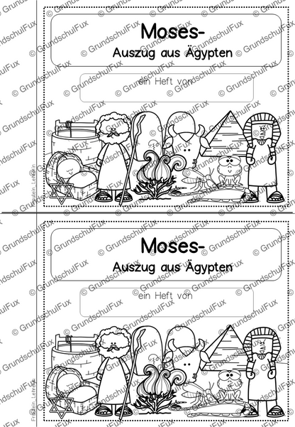 Moses Auszug Ägypten Arbeitsheft Kl. 3-4 | Vorschauseite 4 von 9 | Arbeitsblatt, Miniheft | Religion Klasse 3/4