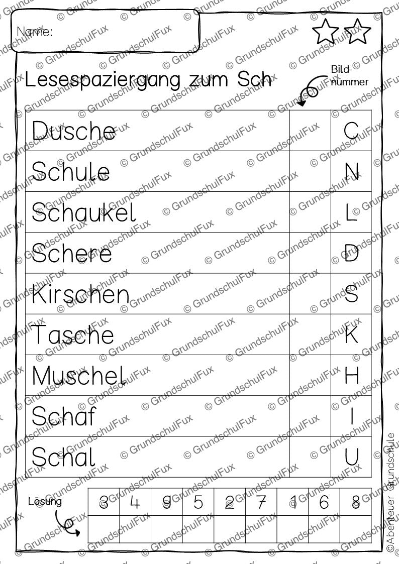 Buchstabeneinführung Lesematerial Kl. 1-2 | Vorschauseite 3 von 8 | Arbeitsblatt, Bildkarten / Flash-Cards