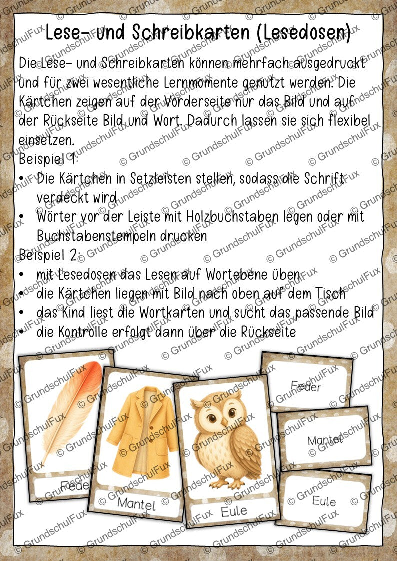 Buchstaben-Helden Übungskarten Kl. 1 | Vorschauseite 3 von 4 | Arbeitsblatt, Bildkarten / Flash-Cards