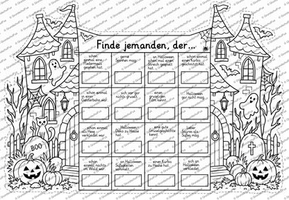 Halloween Paket Kl. 1-6 | Vorschauseite 14 von 26 | Arbeitsblatt, Ausmalbild | Kunst & Basteln Klasse 2/3/4 | Halloween