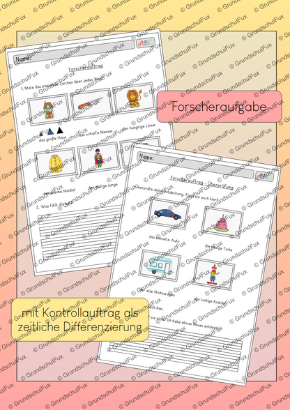 Adjektive attributiv AB Kl. 1-2 | Vorschauseite 2 von 4 | Arbeitsblatt, Verlaufsplanung | Deutsch Klasse Klasse 1/Klasse 2