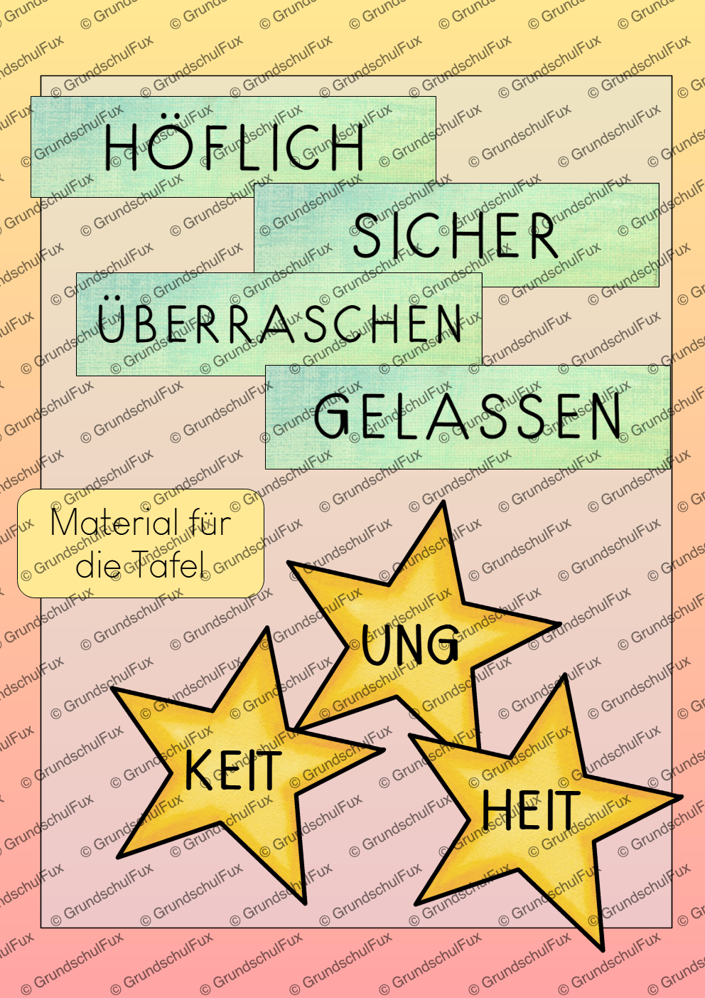 Nomenbildung AdjektiveVerben AB Kl. 2-4 | Vorschauseite 2 von 3 | Verlaufsplanung, Tafelmaterial