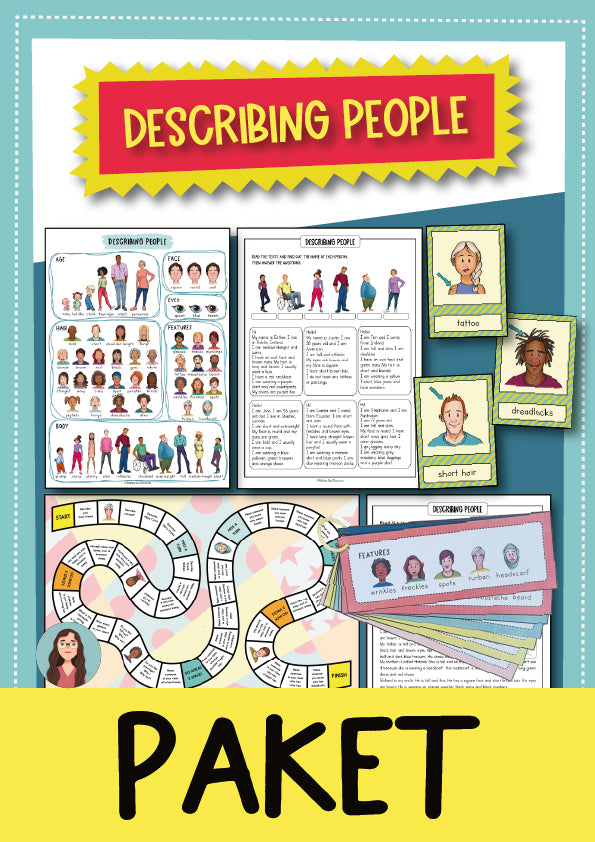 Describing People Arbeitsblatt Kl. 4-6 | Cover | Arbeitsblatt, Audiodatei | Englisch Klasse Klasse 4/Klasse 5/Klasse 6