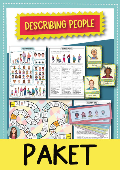 Describing People Arbeitsblatt Kl. 4-6 | Cover | Arbeitsblatt, Audiodatei | Englisch Klasse Klasse 4/Klasse 5/Klasse 6