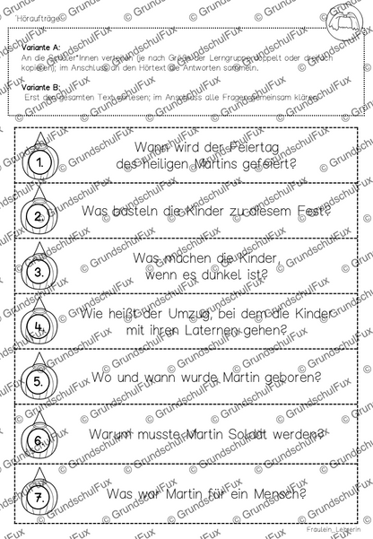 Sankt Martin Teilen Arbeitsblatt Kl. 1-4 | Vorschauseite 2 von 9 | Arbeitsblatt