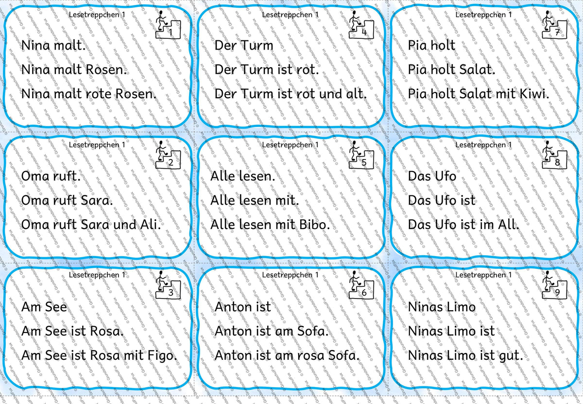Lesetreppchen Lesematerial Kl. 1-2 | Vorschauseite 5 von 12 | Lesematerial, Übungskarten | Deutsch Klasse Klasse 1/Klasse 2