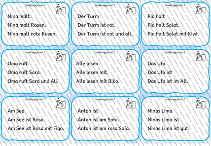 Lesetreppchen Lesematerial Kl. 1-2 | Vorschauseite 5 von 12 | Lesematerial, Übungskarten | Deutsch Klasse Klasse 1/Klasse 2