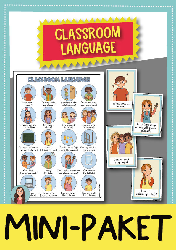 Classroom Language Poster Kl. 3-6 | Cover | Tafelmaterial, Bildkarten / Flash-Cards