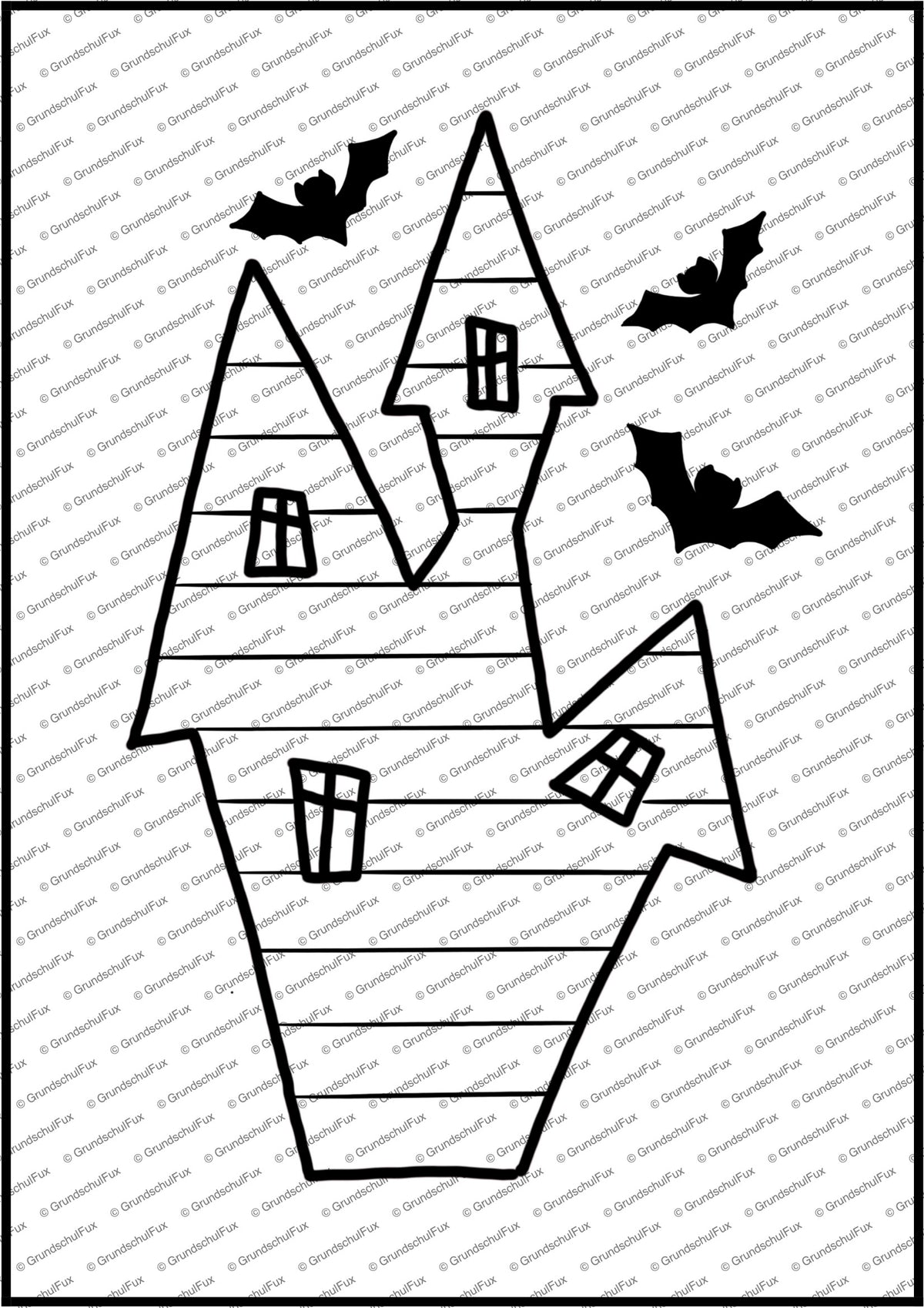 Halloween Paket Kl. 1-6 | Vorschauseite 22 von 26 | Arbeitsblatt, Ausmalbild | Kunst & Basteln Klasse 2/3/4 | Halloween