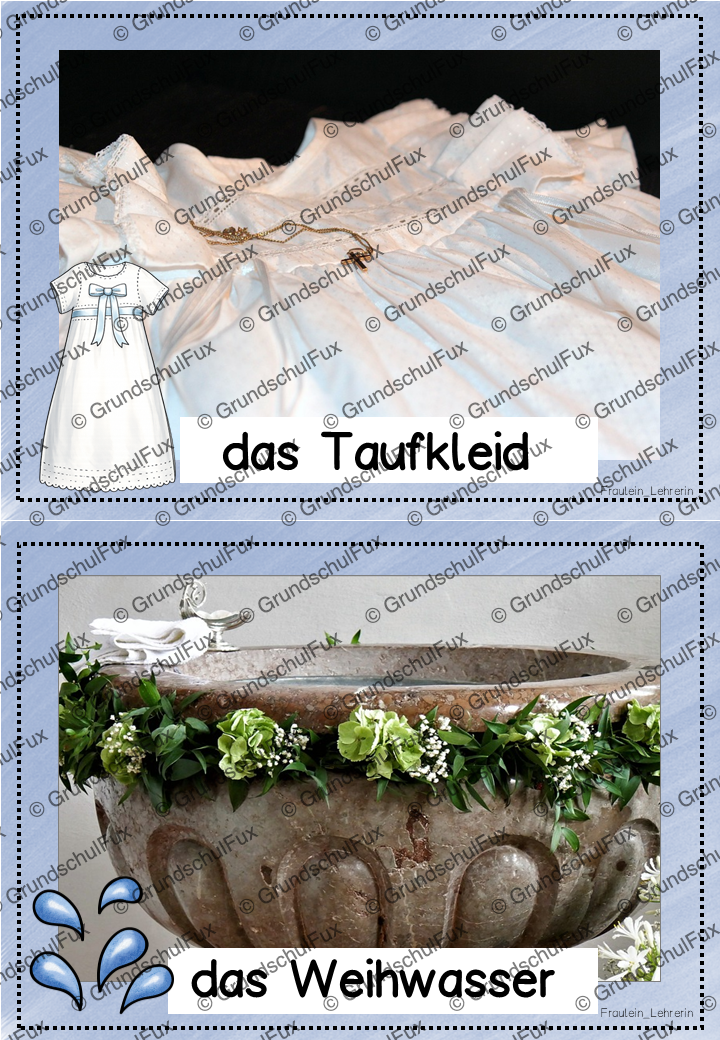 Taufe Arbeitsblatt Kl. 1-2 | Vorschauseite 9 von 16 | Arbeitsblatt, Bildkarten / Flash-Cards | Religion Klasse 1/2