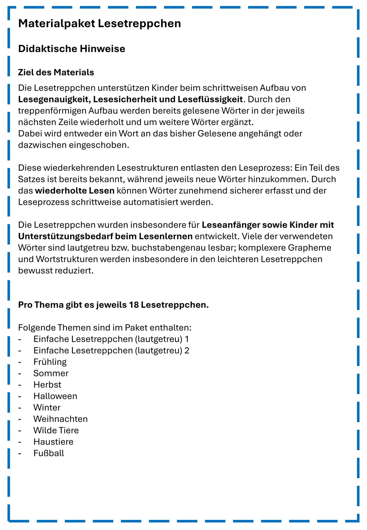 Lesetreppchen Lesematerial Kl. 1-2 | Vorschauseite 12 von 12 | Lesematerial, Übungskarten | Deutsch Klasse Klasse 1/Klasse 2