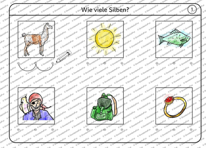 Silben Miniheft Kl. 0-1 | Vorschauseite 2 von 4 | Miniheft | Deutsch Klasse Vorschule/Klasse 1 | Anfangsunterricht