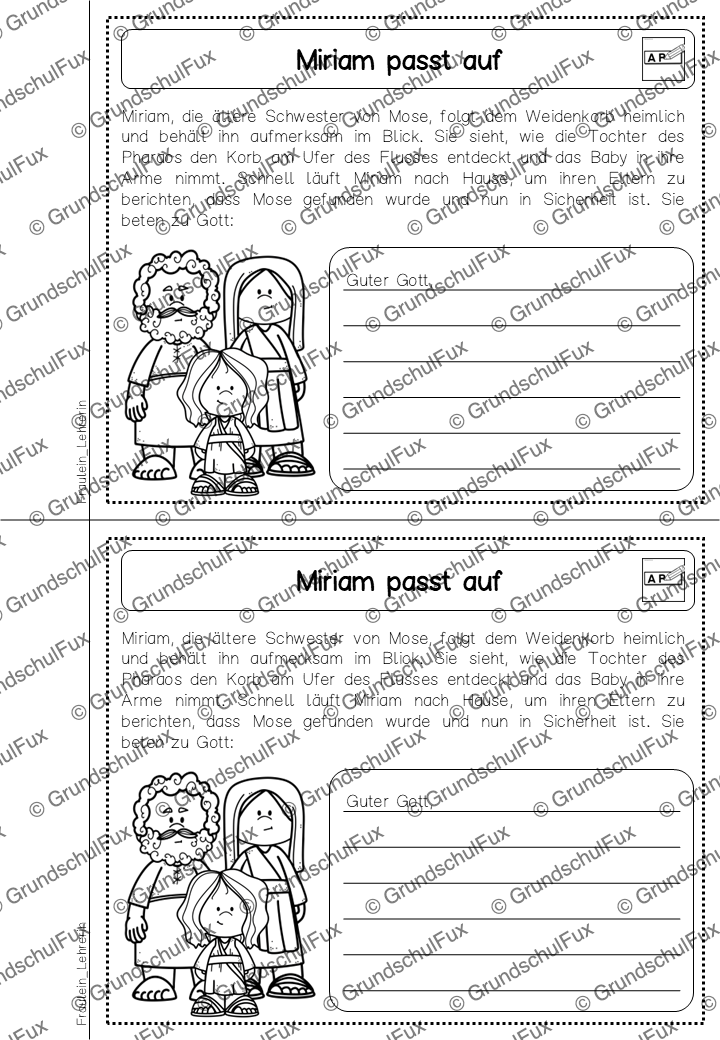 Moses Auszug Ägypten Arbeitsheft Kl. 3-4 | Vorschauseite 5 von 9 | Arbeitsblatt, Miniheft | Religion Klasse 3/4