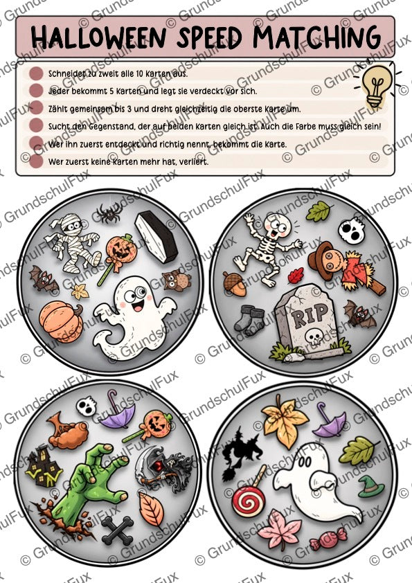 Halloween Paket Kl. 1-6 | Vorschauseite 15 von 26 | Arbeitsblatt, Ausmalbild | Kunst & Basteln Klasse 2/3/4 | Halloween