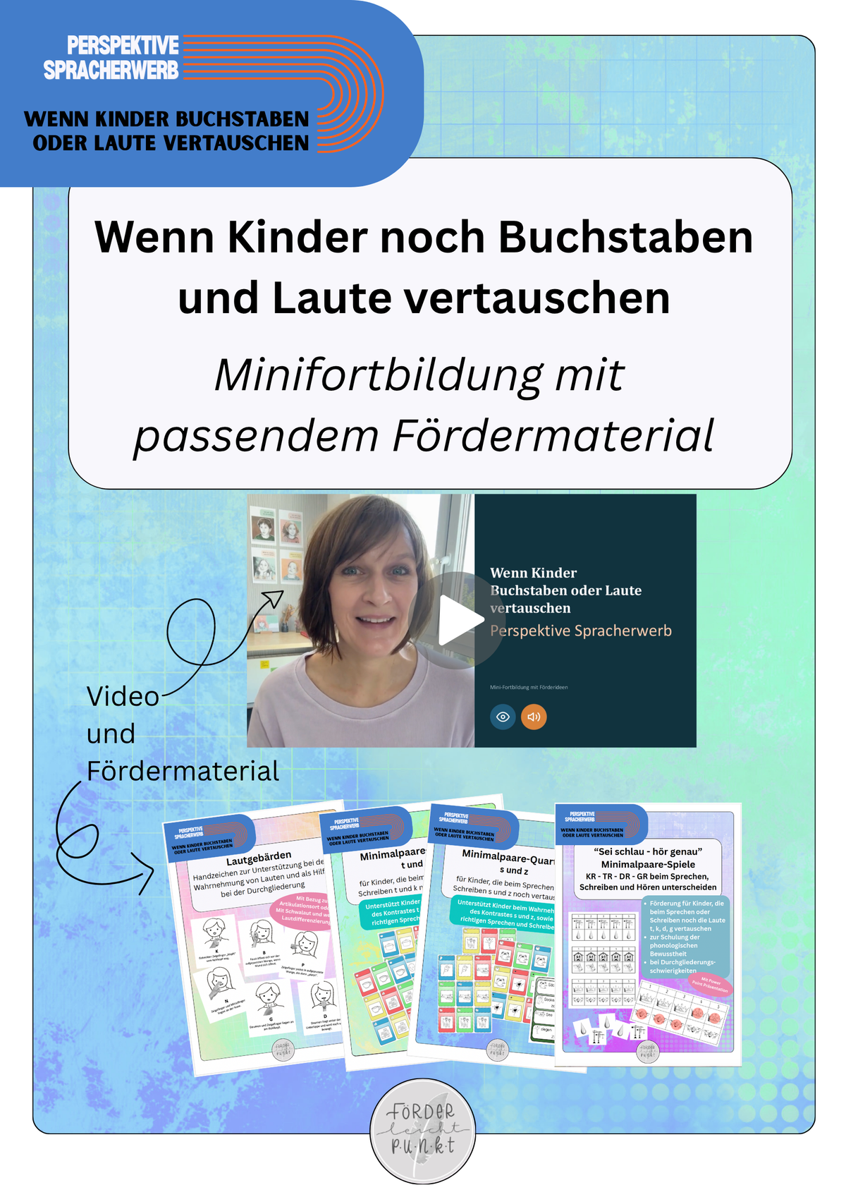 Buchstaben vertauschen Videokurs Kl. 1-2 | Cover | Video, Lernspiel | Deutsch Klasse Vorschule/Klasse 1/Klasse 2