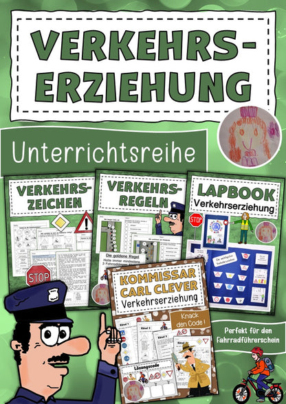 Fahrradprüfung Arbeitsblatt Kl. 3-4 | Cover | Arbeitsblatt, Bildkarten / Flash-Cards