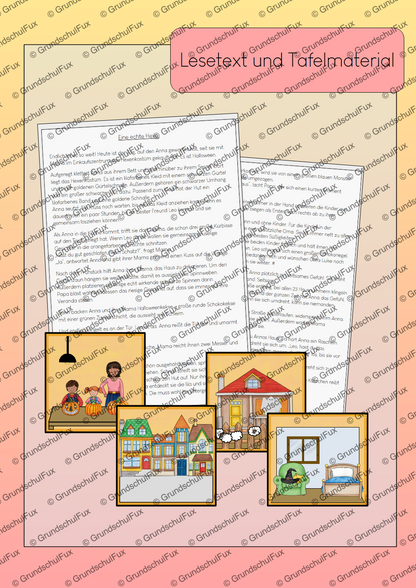 Zuhören – Eine echte Hexe AB Kl. 3-4 | Vorschauseite 1 von 4 | Arbeitsblatt, Tafelmaterial | Deutsch Klasse 3/4 | Halloween