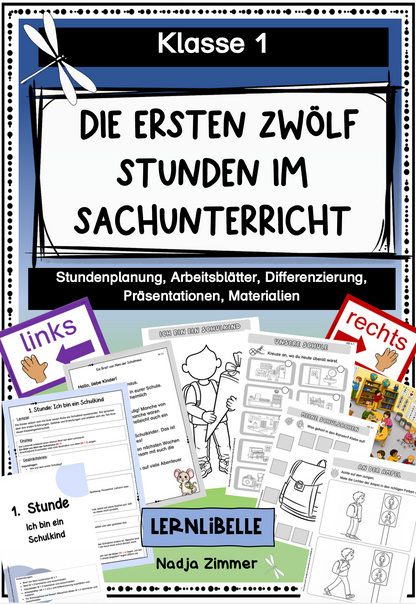 Erste Schulstunden Sachunterricht Kl. 1 | Cover | Arbeitsblatt, Ausmalbild | Sachunterricht Klasse Klasse 1