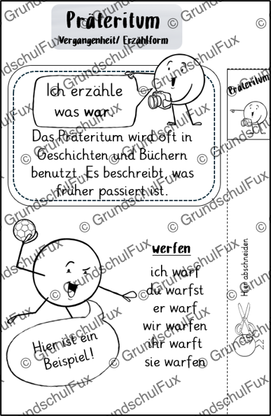 Zeitformen Miniheft Kl. 3-4 | Vorschauseite 5 von 5 | Merkblätter, Miniheft | Deutsch Klasse 3/4