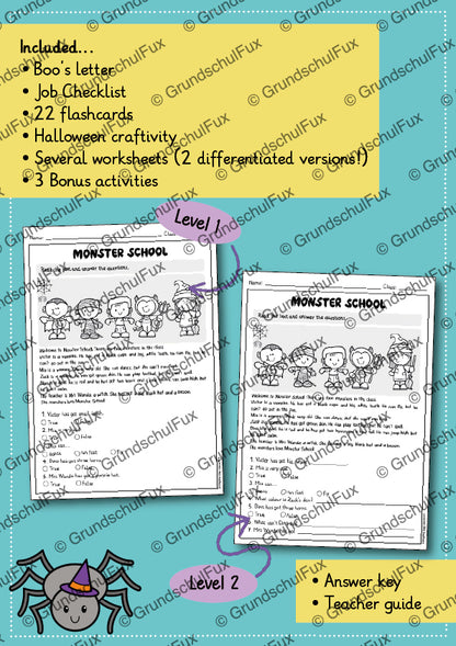 Halloween Escape Englisch Arbeitsblatt Kl. 3-5 | Vorschauseite 3 von 3 | Arbeitsblatt, Bastelvorlage | Englisch Klasse 3/4/5