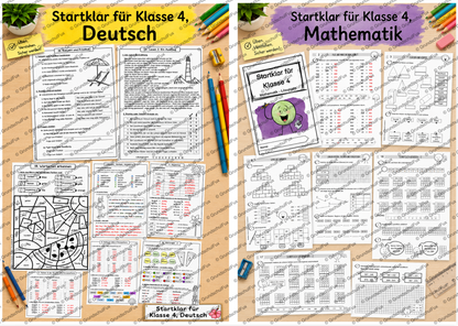 Startklar Kl. 4 Deutsch & Mathe Arbeitsblätter | Vorschauseite 1 von 1 | Arbeitsblatt, Miniheft