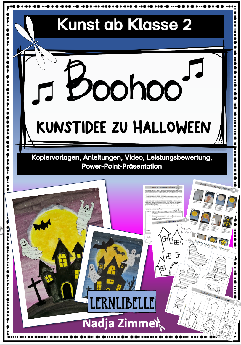 Halloween Spukschloss Bastelvorlage Kl. 2-4 | Cover | Arbeitsblatt, Bastelvorlage | Kunst & Basteln Klasse 2/3/4 | Halloween