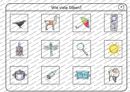 Silben Miniheft Kl. 0-1 | Vorschauseite 4 von 4 | Miniheft | Deutsch Klasse Vorschule/Klasse 1 | Anfangsunterricht