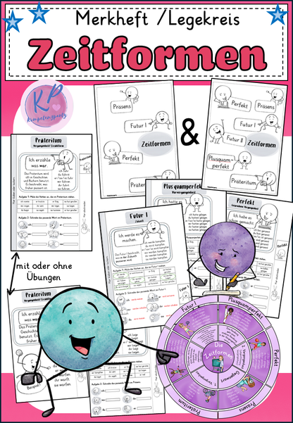 Zeitformen Miniheft Kl. 3-4 | Cover | Merkblätter, Miniheft | Deutsch Klasse 3/4