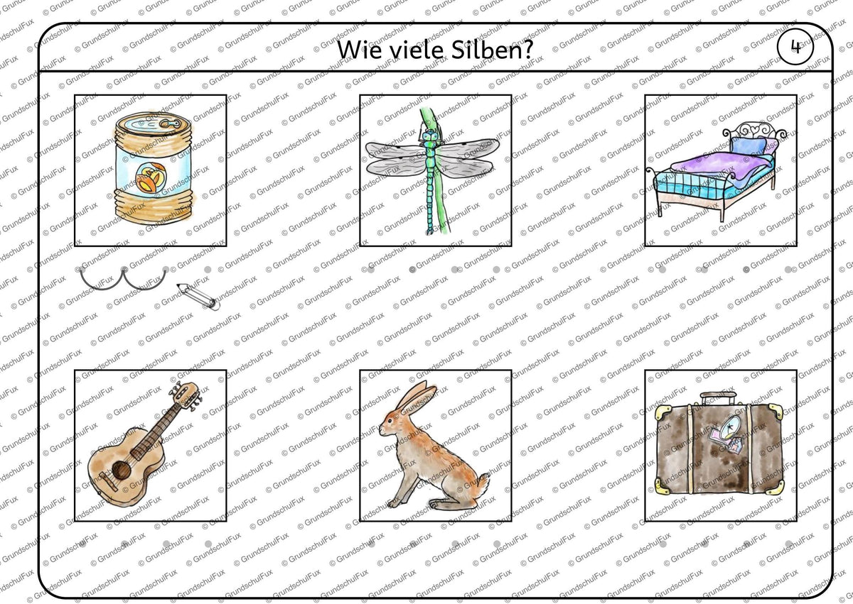 Silben Miniheft Kl. 0-1 | Vorschauseite 3 von 4 | Miniheft | Deutsch Klasse Vorschule/Klasse 1 | Anfangsunterricht