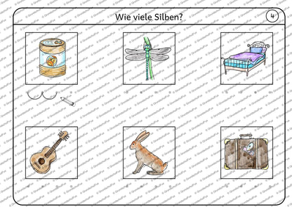 Silben Miniheft Kl. 0-1 | Vorschauseite 3 von 4 | Miniheft | Deutsch Klasse Vorschule/Klasse 1 | Anfangsunterricht