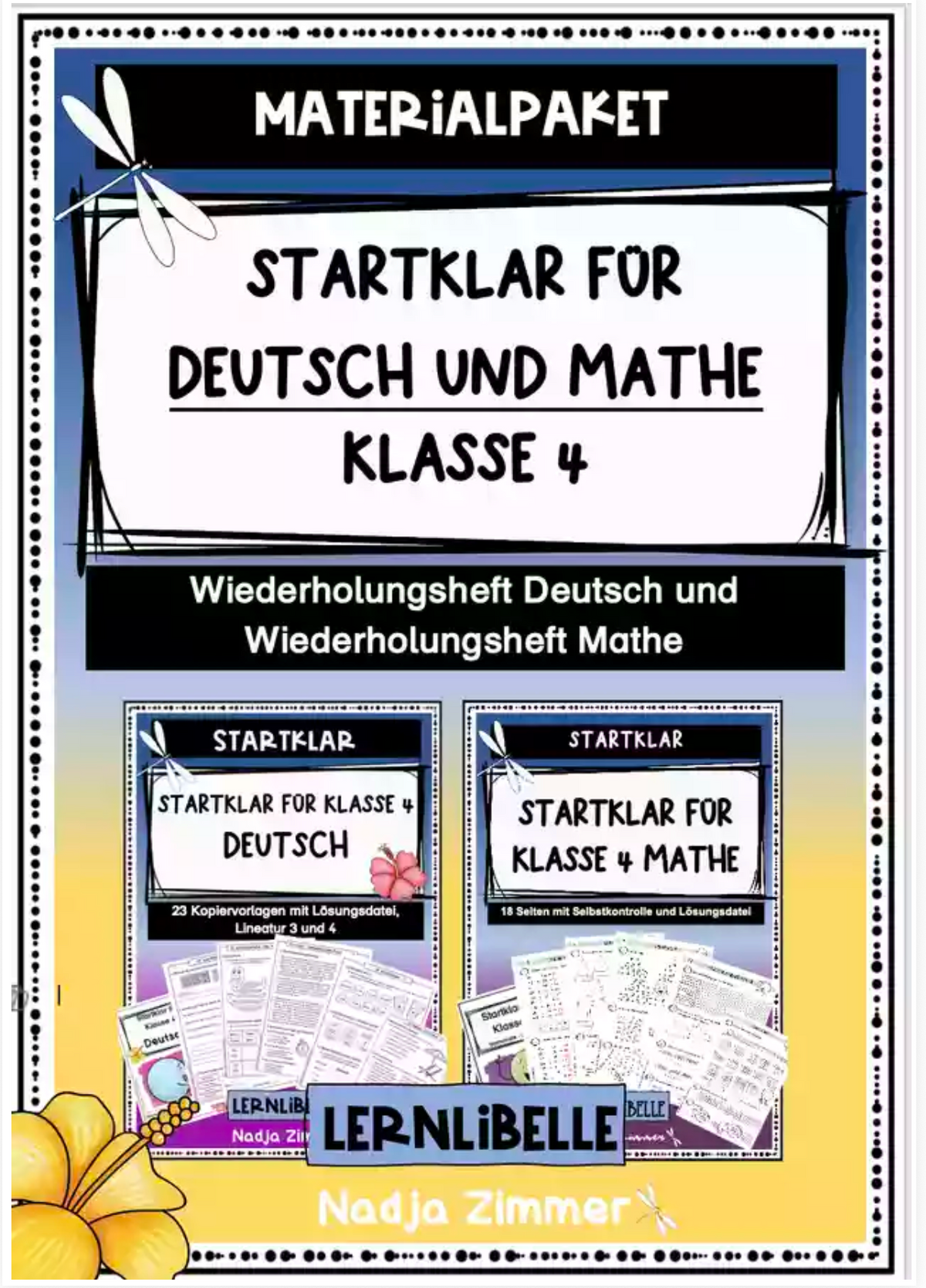 Startklar Kl. 4 Deutsch & Mathe Arbeitsblätter | Cover | Arbeitsblatt, Miniheft | Deutsch Klasse Klasse 3/Klasse 4