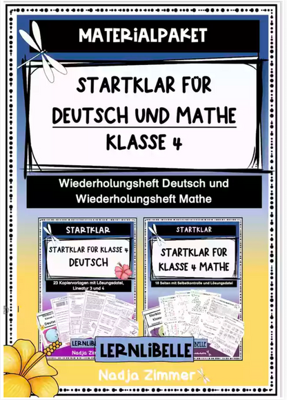 Startklar Kl. 4 Deutsch & Mathe Arbeitsblätter | Cover | Arbeitsblatt, Miniheft | Deutsch Klasse Klasse 3/Klasse 4
