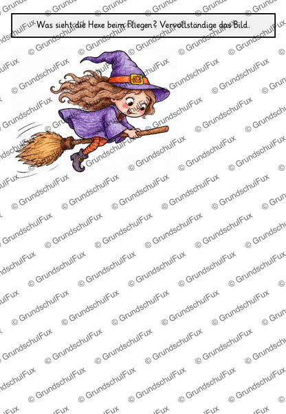 Halloween Paket Kl. 1-6 | Vorschauseite 12 von 26 | Arbeitsblatt, Ausmalbild | Kunst & Basteln Klasse 2/3/4 | Halloween
