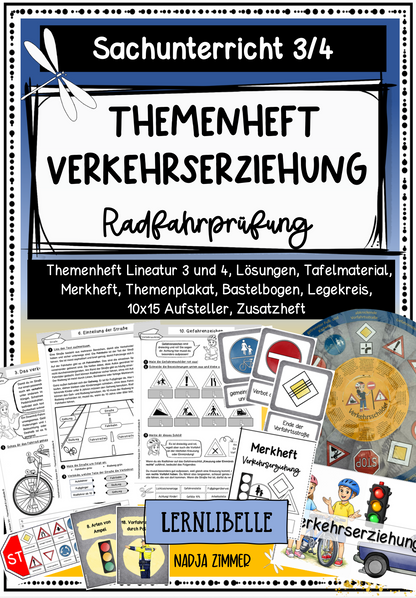 Verkehrserziehung Lerntheke Kl. 3-4 | Cover | Arbeitsblatt, Bastelvorlage | Sachunterricht Klasse Klasse 3/Klasse 4