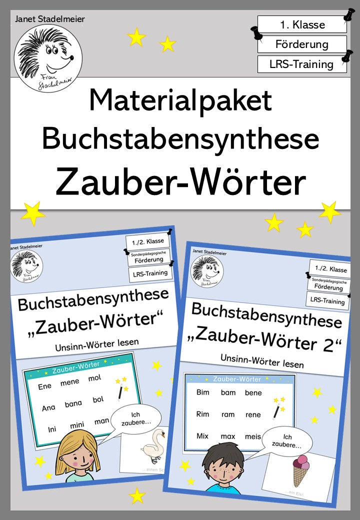 Buchstabensynthese Übungskarten Kl. 1-2 | Cover | Lesematerial, Übungskarten | Deutsch Klasse Klasse 1/Klasse 2