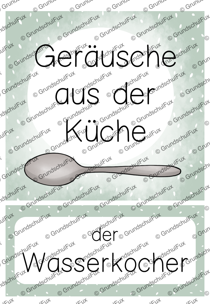 Küchenmusik Unterrichtsreihe Kl. 1-3 | Vorschauseite 3 von 11 | Arbeitsblatt, Verlaufsplanung | Musik Klasse 1/2/3