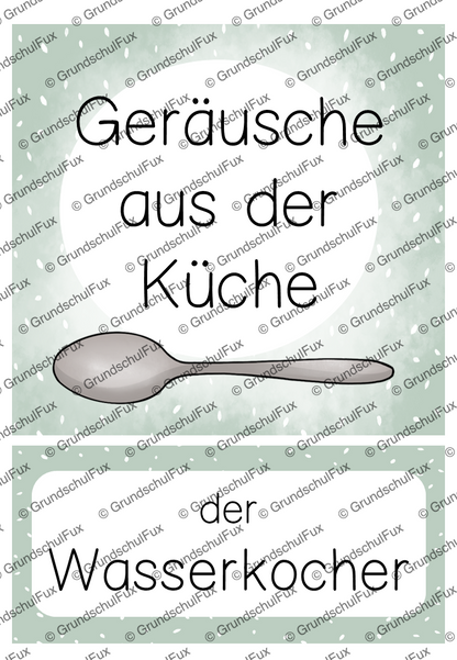 Küchenmusik Unterrichtsreihe Kl. 1-3 | Vorschauseite 3 von 11 | Arbeitsblatt, Verlaufsplanung | Musik Klasse 1/2/3