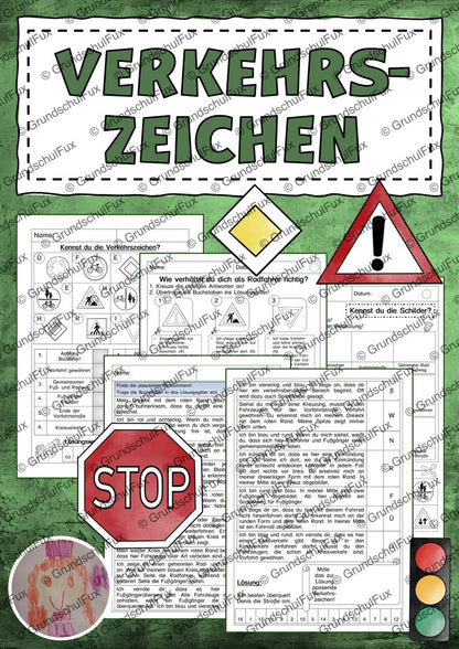 Fahrradprüfung Arbeitsblatt Kl. 3-4 | Vorschauseite 1 von 8 | Arbeitsblatt, Bildkarten / Flash-Cards