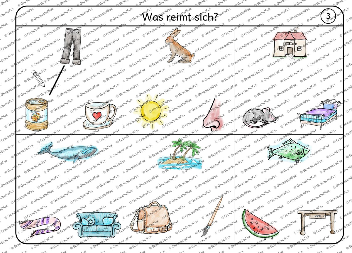 Phonologische Bewusstheit Miniheft Kl. V-1 | Vorschauseite 3 von 8 | Miniheft | Deutsch Klasse Vorschule/Klasse 1