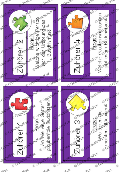 Weltreligionen Gruppenpuzzle Kl. 3-4 | Vorschauseite 14 von 16 | Lesematerial, Übungskarten | Religion Klasse 3/4