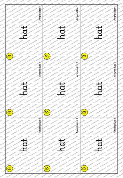 Ampelsätze Lesematerial Kl. 1-2 | Vorschauseite 6 von 7 | Lesematerial, Übungskarten | Deutsch Klasse Klasse 1/Klasse 2