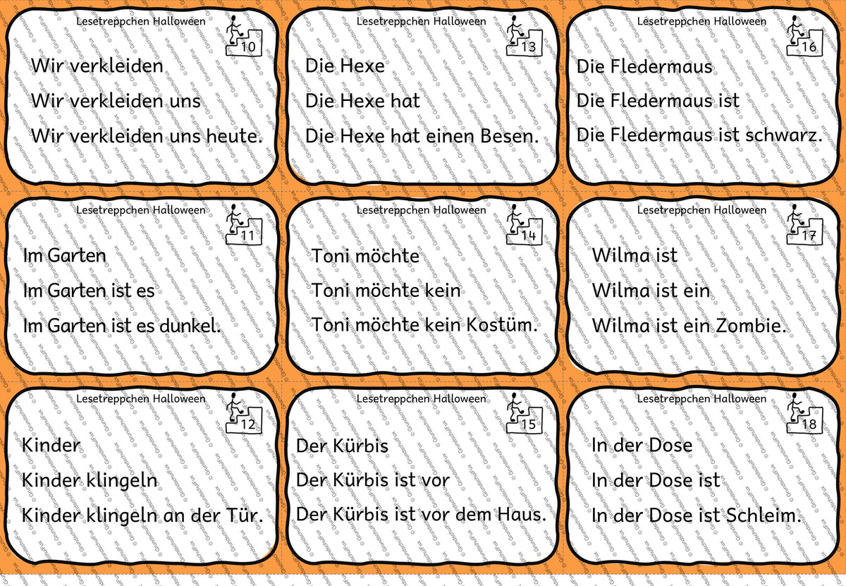 Lesetreppchen Lesematerial Kl. 1-2 | Vorschauseite 9 von 12 | Lesematerial, Übungskarten | Deutsch Klasse Klasse 1/Klasse 2