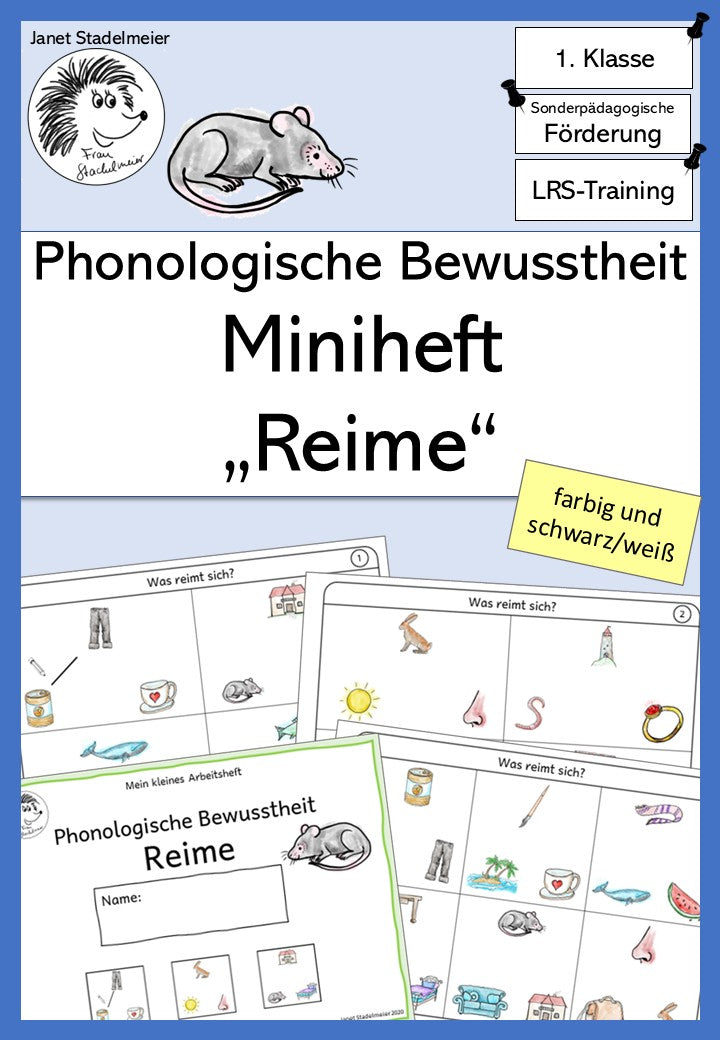Silben Miniheft Kl. 0-1 | Cover | Miniheft | Deutsch Klasse Vorschule/Klasse 1 | Anfangsunterricht