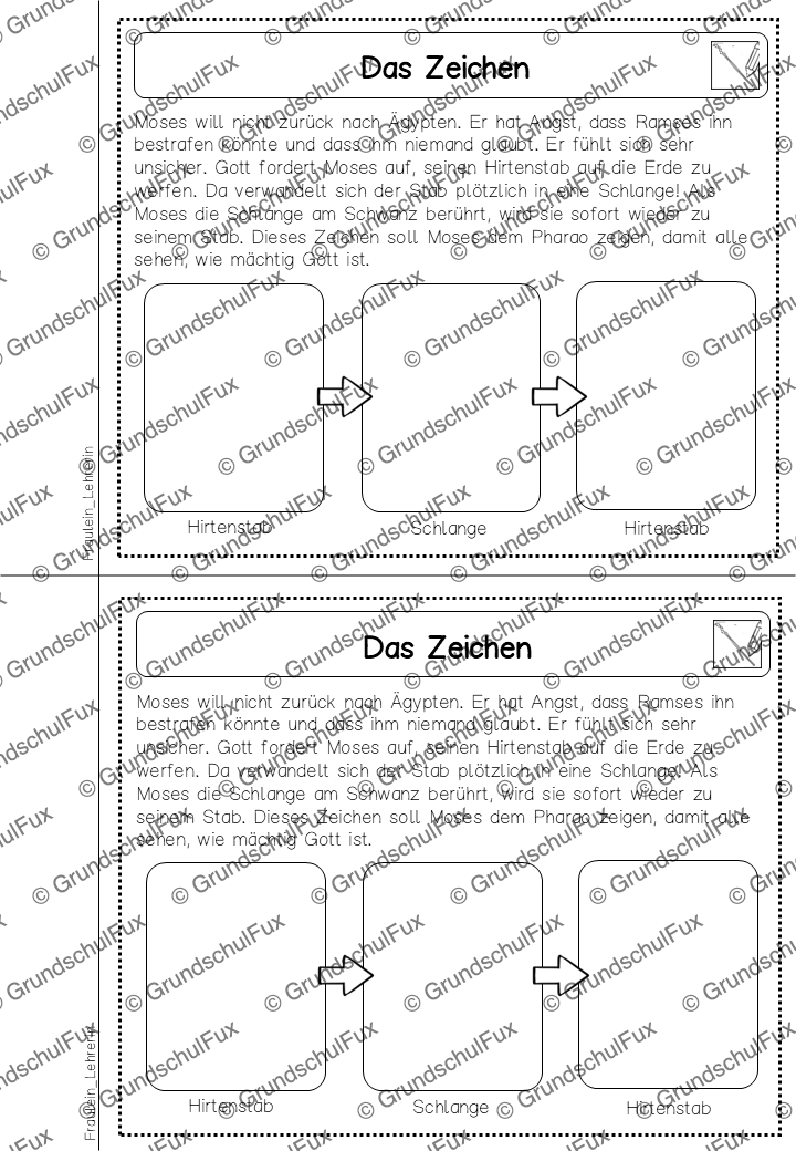 Moses Auszug Ägypten Arbeitsheft Kl. 3-4 | Vorschauseite 7 von 9 | Arbeitsblatt, Miniheft | Religion Klasse 3/4